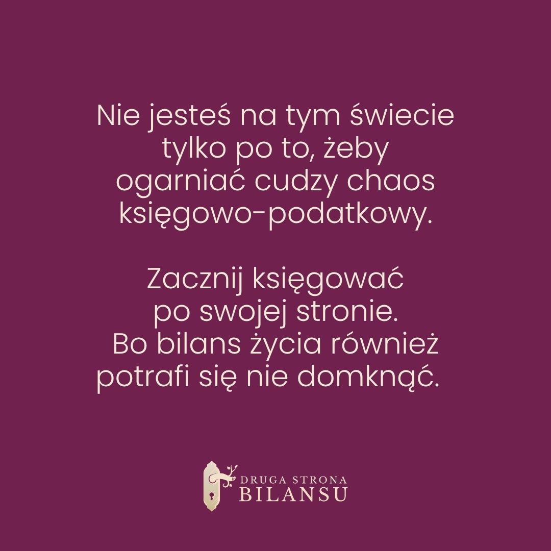 księgowa po swojej stronie